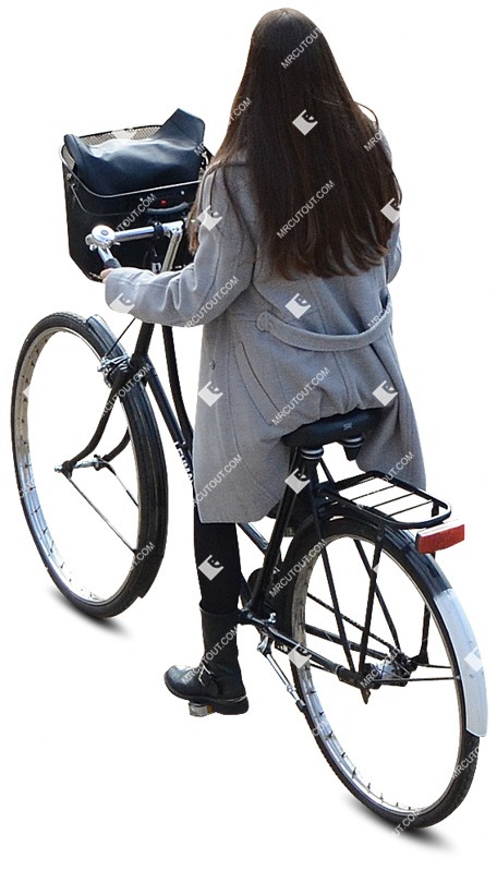 Woman cycling cut out pictures (9798)