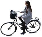 Woman cycling cut out pictures (9881) - miniature