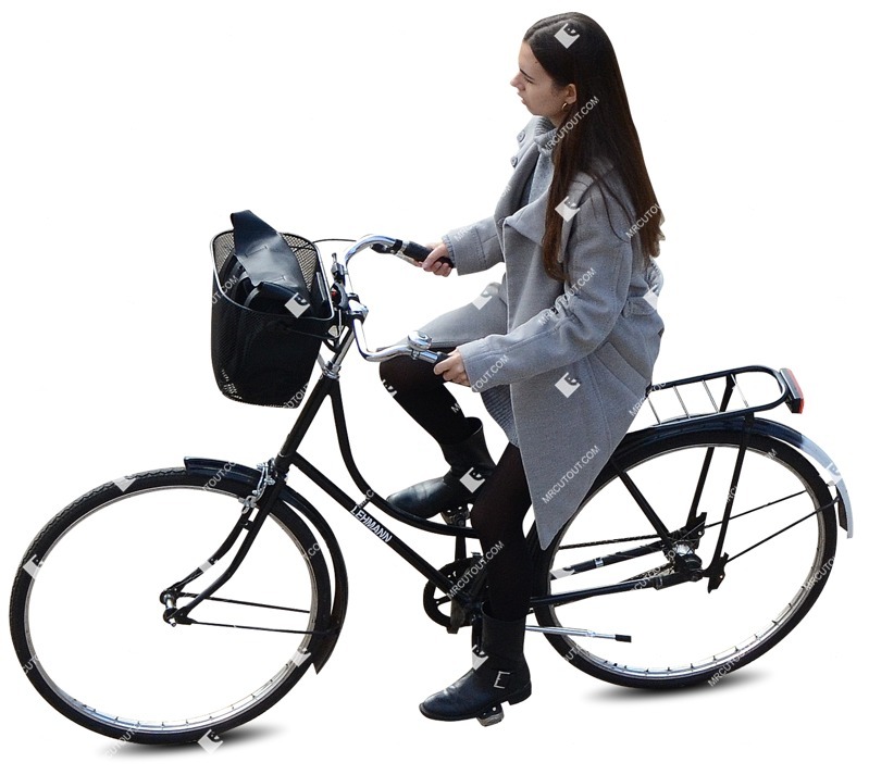 Woman cycling cut out pictures (9797)
