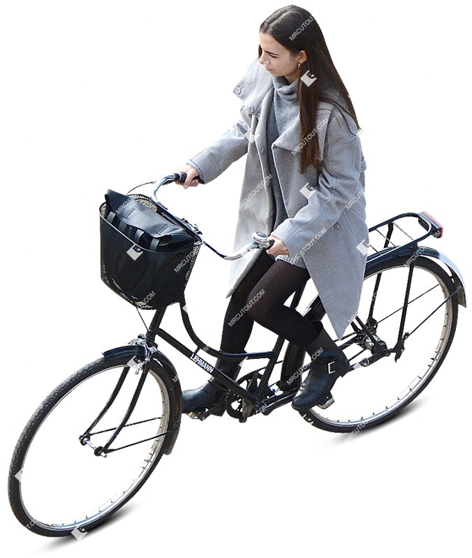Woman cycling cut out pictures (9796)