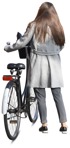 Woman cycling people cutouts (9887) - miniature