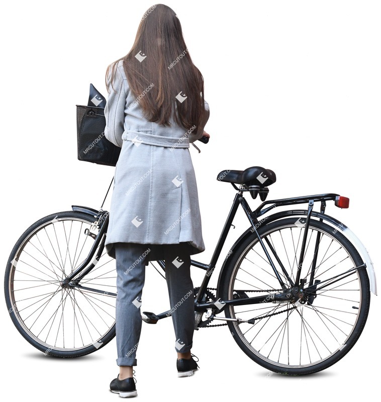 Woman cycling people png (10252)