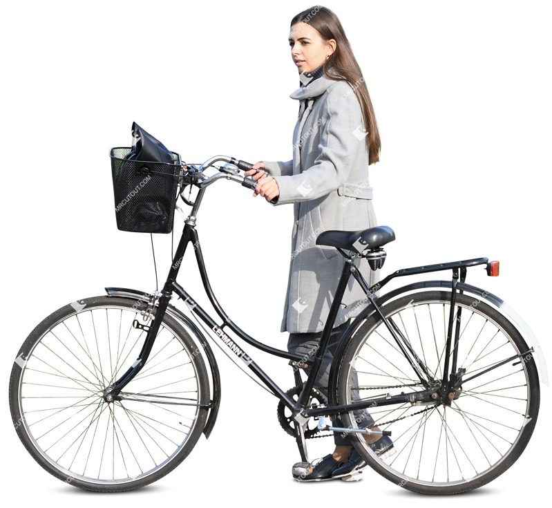 Woman cycling people png (10315)