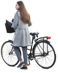 Woman cycling  (9884) - miniature