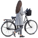 Woman cycling  (9883) - miniature
