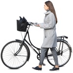 Woman cycling  (9882) - miniature