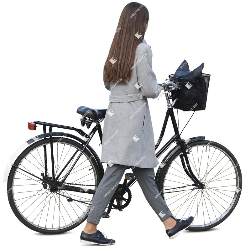 Woman cycling people png (9880)