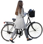 Woman cycling people png (9902) - miniature