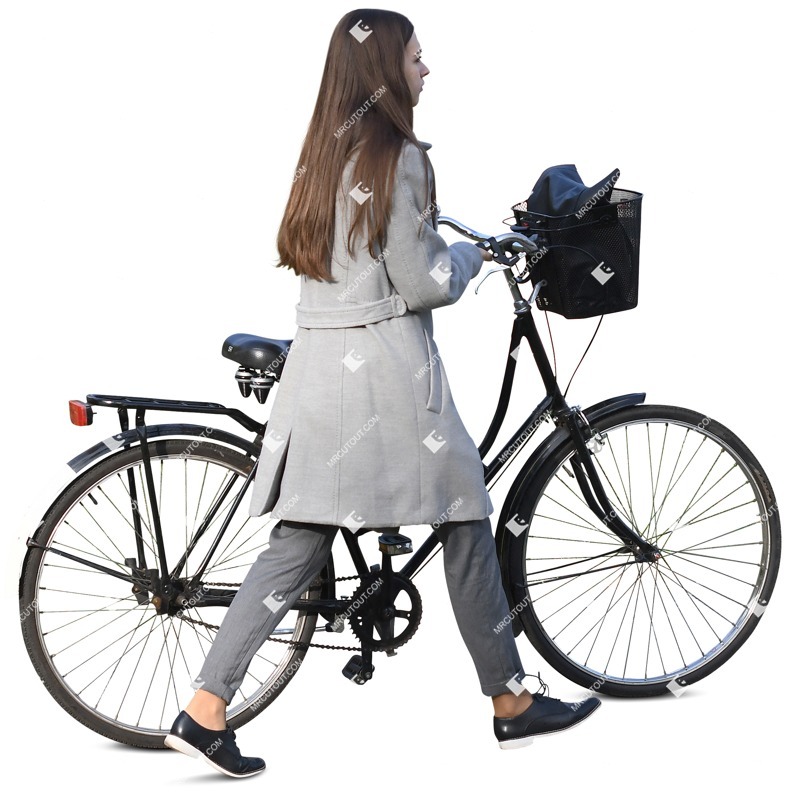 Woman cycling people png (9878)
