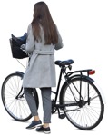 Woman cycling people png (9903) - miniature