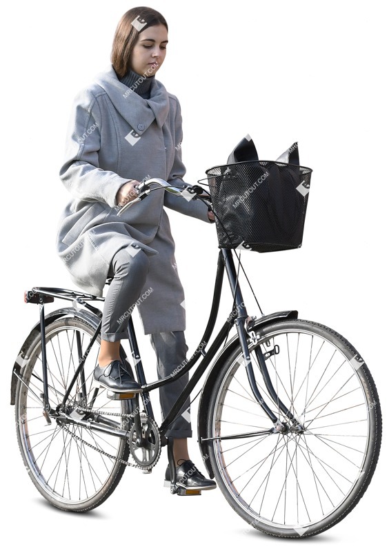 Woman cycling people png (10179)