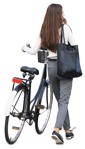 Woman cycling people png (10726) - miniature