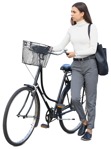 Woman cycling people png (10731) - miniature