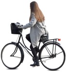 Woman cycling  (11309) - miniature