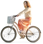 Woman cycling  (13196) - miniature