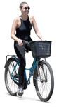 Woman cycling people png (17510) - miniature