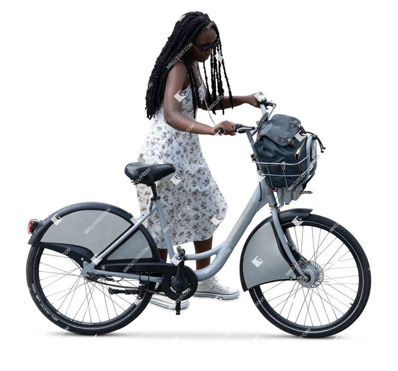 Woman cycling people png (17322)