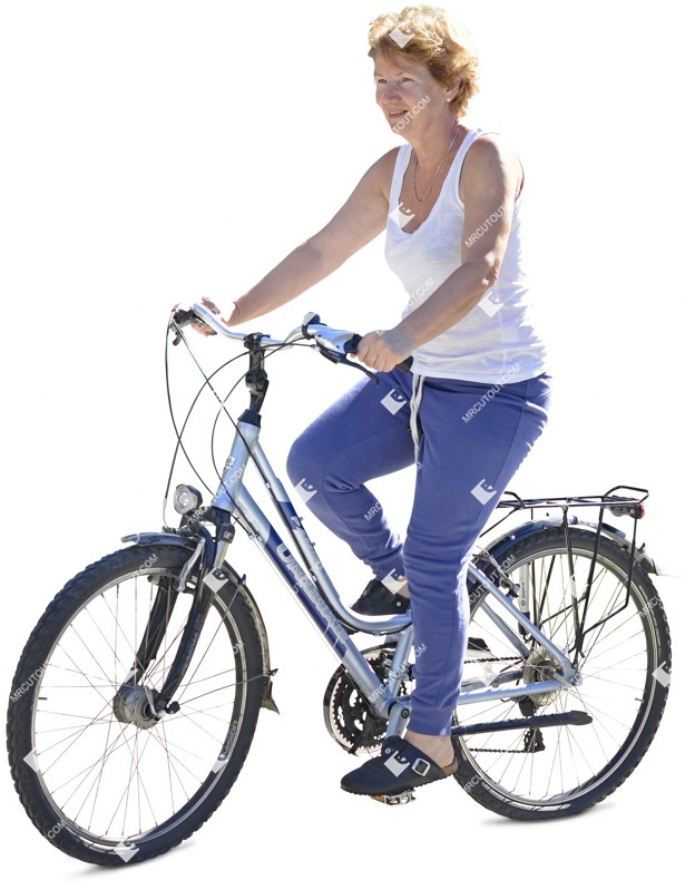 Woman cycling people png (4045)