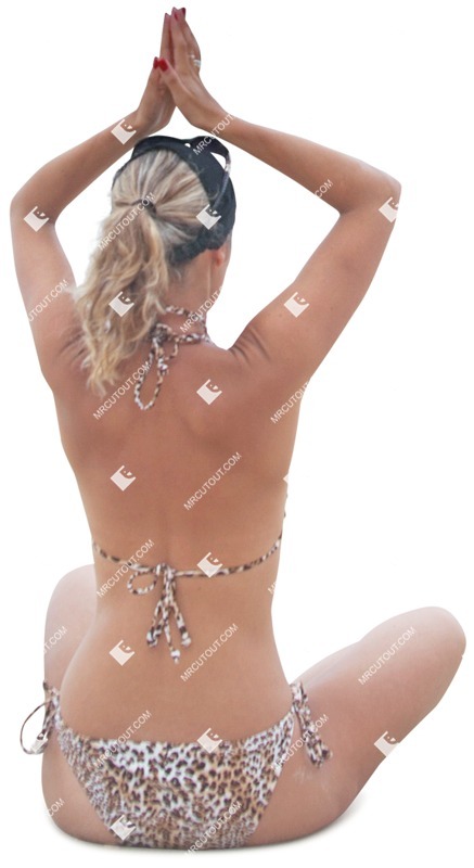 Woman doing yoga people png (3049)