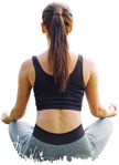 Woman doing yoga people png (3709) - miniature
