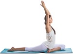 Woman doing yoga png people (5347) - miniature