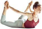 Woman doing yoga people png (5118) - miniature