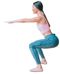 Woman doing yoga person png (8366) - miniature