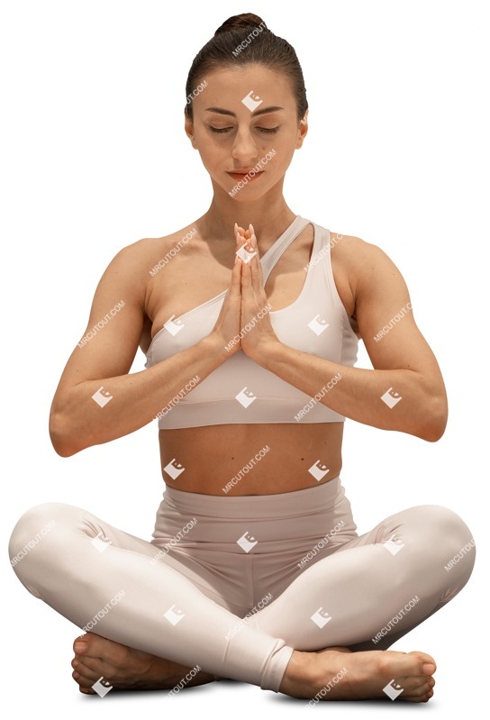 Woman doing yoga photoshop people (12733)