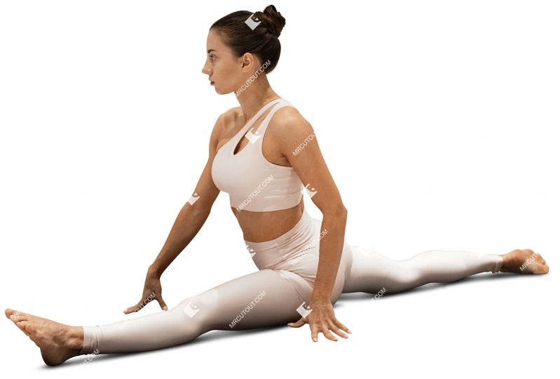 Woman doing yoga people png (13915)