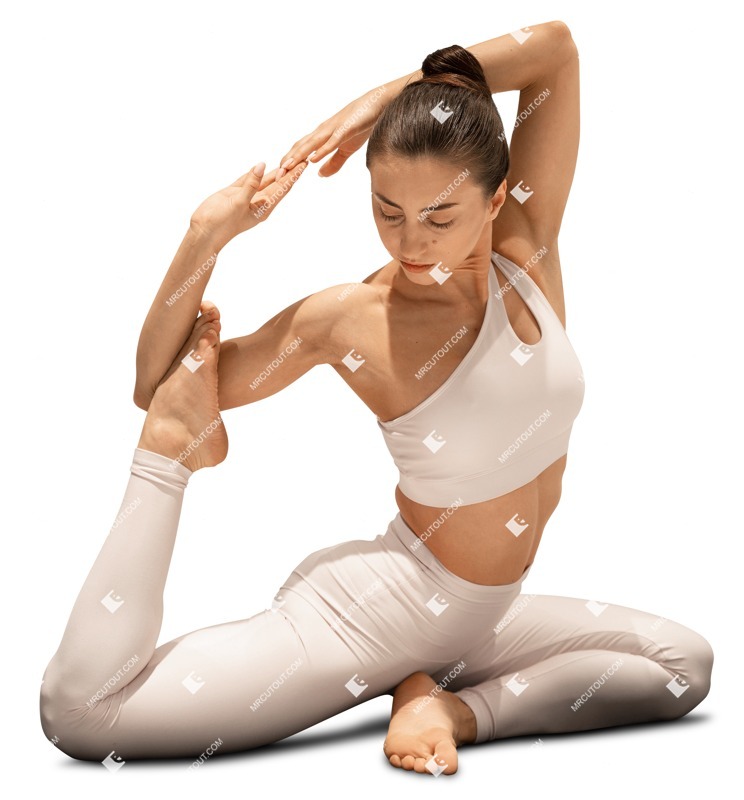 Woman doing yoga people png (13309)