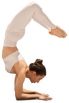 Woman doing yoga people png (12603) - miniature