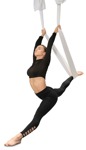 Woman doing yoga people png (12606) - miniature