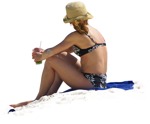 Woman drinking people png (4890) - miniature