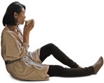 Woman drinking people png (5669) - miniature
