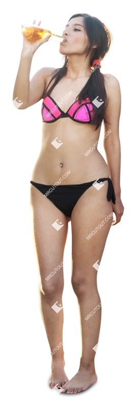 Woman drinking people png (6314)