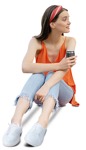 Woman drinking people png (9016) - miniature