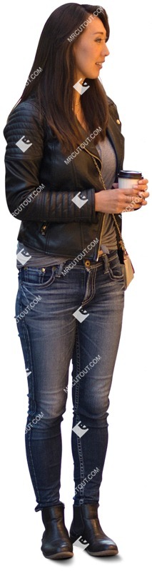 Woman drinking coffee people png (5501)