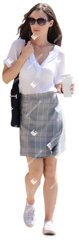 Woman drinking coffee cut out pictures (6878)