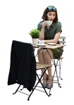 Woman drinking coffee people png (6930) - miniature