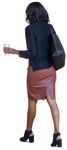 Woman drinking coffee  (8951) - miniature