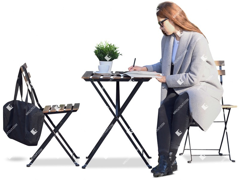 Woman drinking coffee people png (9474)