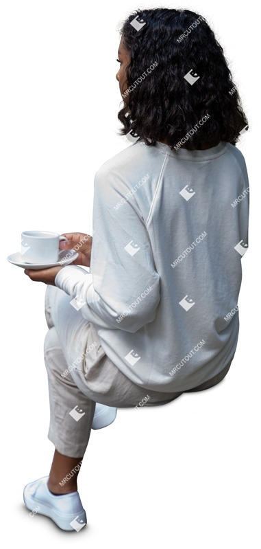Woman drinking coffee people png (9723)