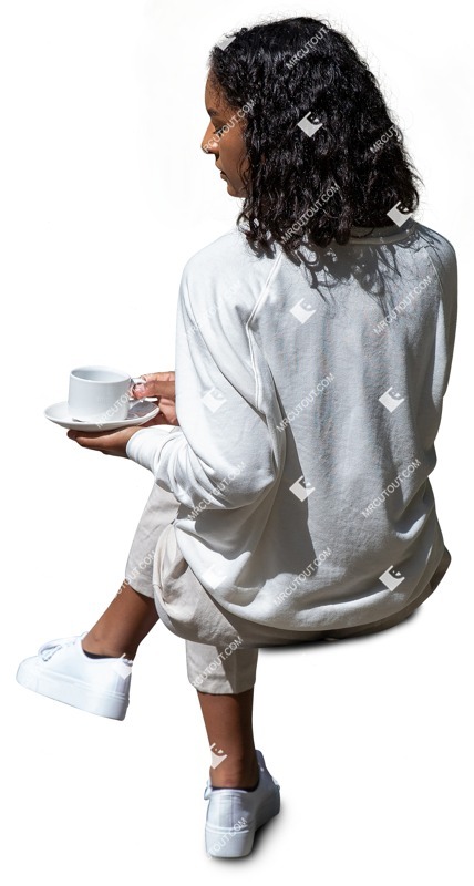 Woman drinking coffee people png (9722)