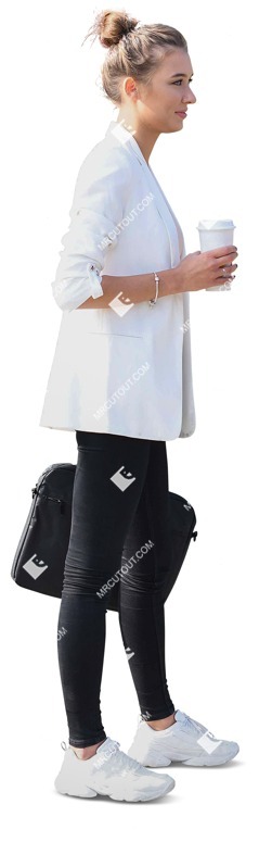 Woman drinking coffee people png (11354)