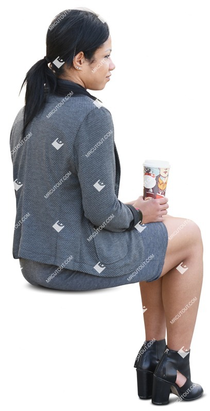 Woman drinking coffee people png (11968)