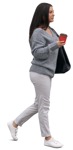 Woman drinking coffee people png (11292) - miniature
