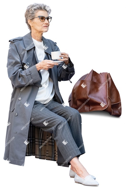 Woman drinking coffee people png (12460)