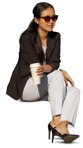 Woman drinking coffee cut out pictures (11581) | MrCutout.com - miniature