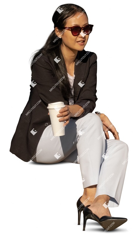 Woman drinking coffee cut out pictures (12685)