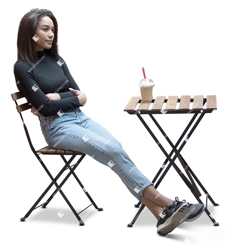 Woman drinking coffee png people (11843)